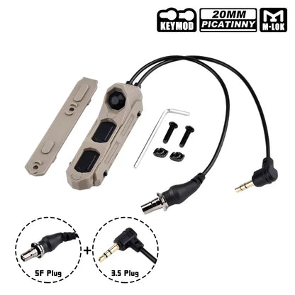 Tactical SF/2.5/3.5 Pressure Button Dual Function Remote Switch PEQ OGL NGAL DBAL M600 M300 Airsoft Scout Light Parts For 20MM