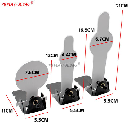 Carbon Steel Popper Target - Shooting Practice for Airsoft & Soft Dart Blasters Manual Reset Training Target S/M/L Sizes QJ123