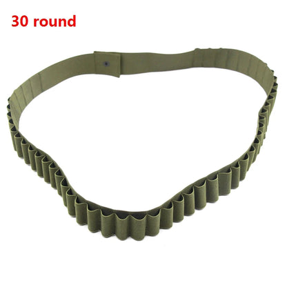 Hunting 50 30 Rounds Bandolier Belt 12 Gauge Mag Pouch Tactical Pouch Belt Holder Airsoft Accessories