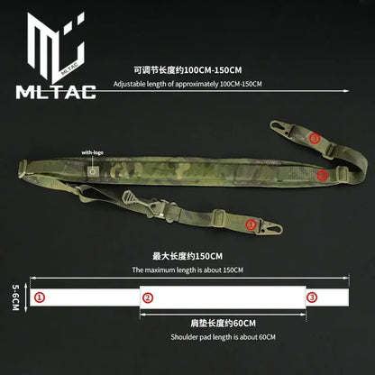 Tactical 2 Point Modular Rifle Sling Shooting Hunting Weapo Fast Shoulder Strap Portable Adjustable Sling Rope Fit M4 Ak Ar15