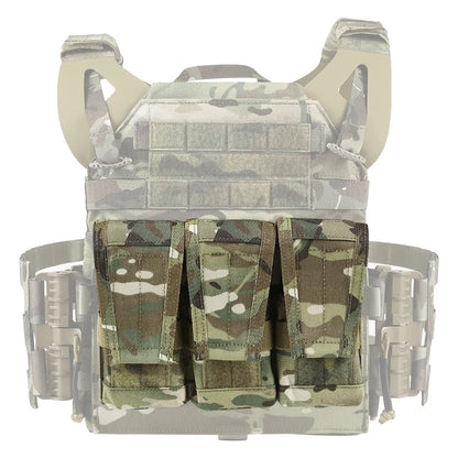 Triple Magazine Pouch Tactical Vest Front Panel MOLLE JPC AVS 6094 Hunting Vest-1