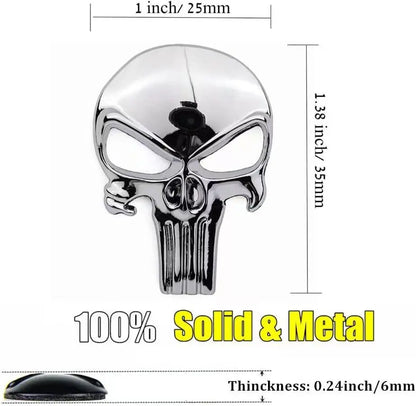New Skull Metal Sticker for AR15 AR10 AK47 M4 M16 1911 USP M92 Glock G17 19 22 43x Airsoft Rifle Pistol Gun Hunting Accessories