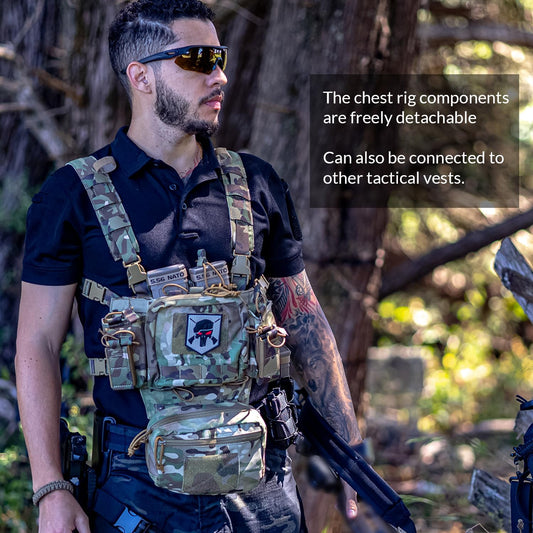 Votagoo Adjustable & Detachable Tactical Chest Rig-1