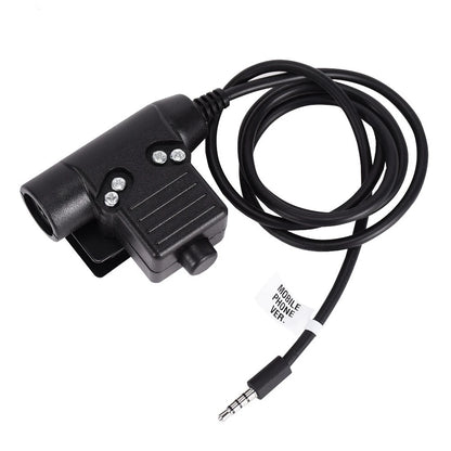 Tactical Shooting Communication Headset U94 PTT Headset Cable Plug Kenwood Baofeng Accessories Hunting Airsoft CS Headphone