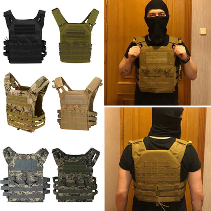 Military Tactical Vest Outdoor Hunting Body Armor Lightweight Combat JPC Molle Plate Carrier Airsoft Vests CS Game Equipment