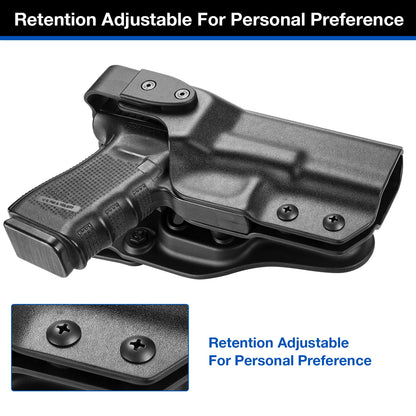 Gun&Flower Kydex OWB Holster for Glock 17 /19 Pistol with Thumb Release Retention Tactical Right Hand Gun Bags,NOT Red Dot