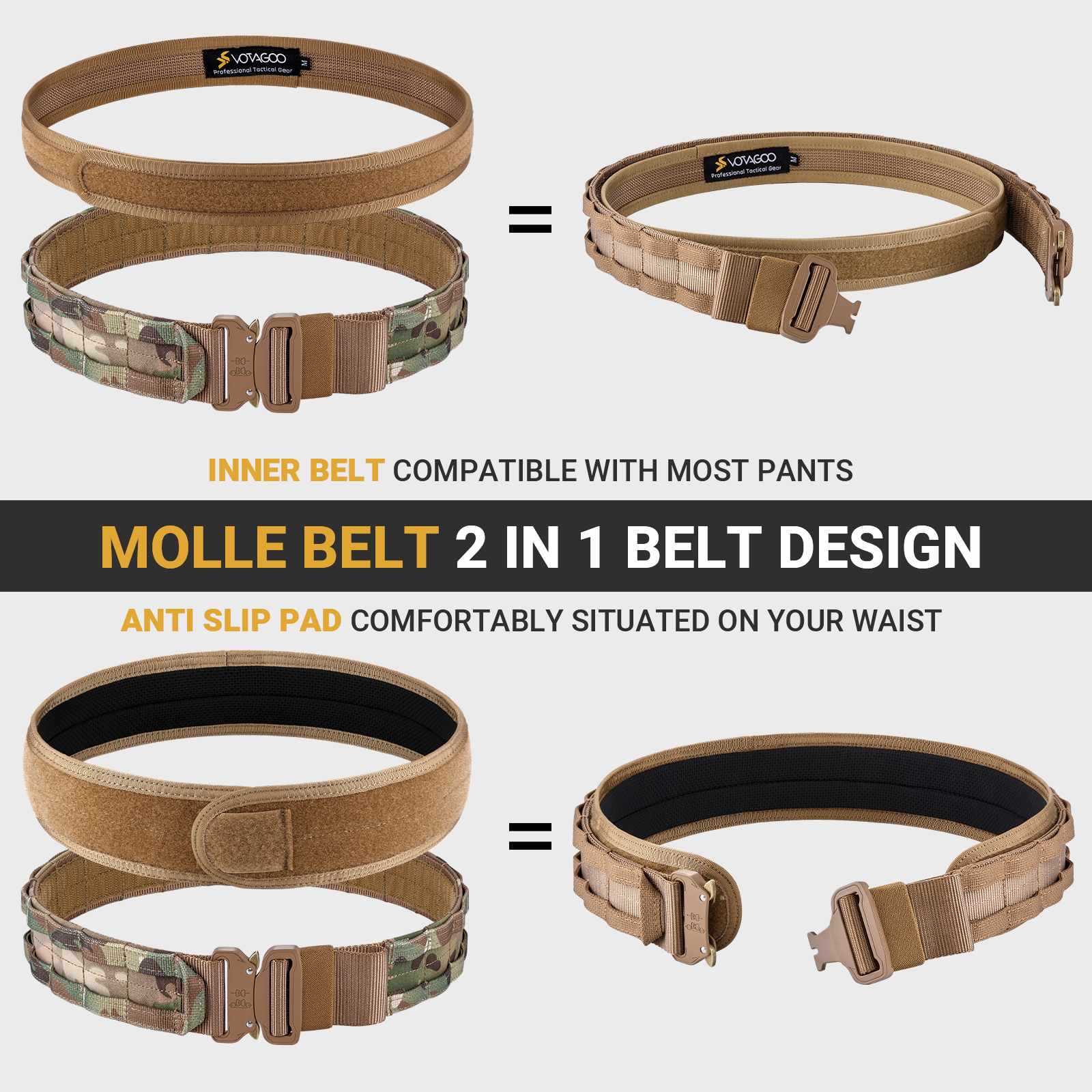 MOLLE Battle Belt with Quick Release Buckle-2