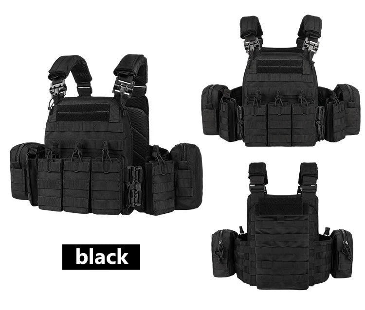 YAKEDA 6094 Tactical Vest Outdoor Hunting Plate Carrier，Quick Release Protective Adjustable Vest Airsoft Carrier