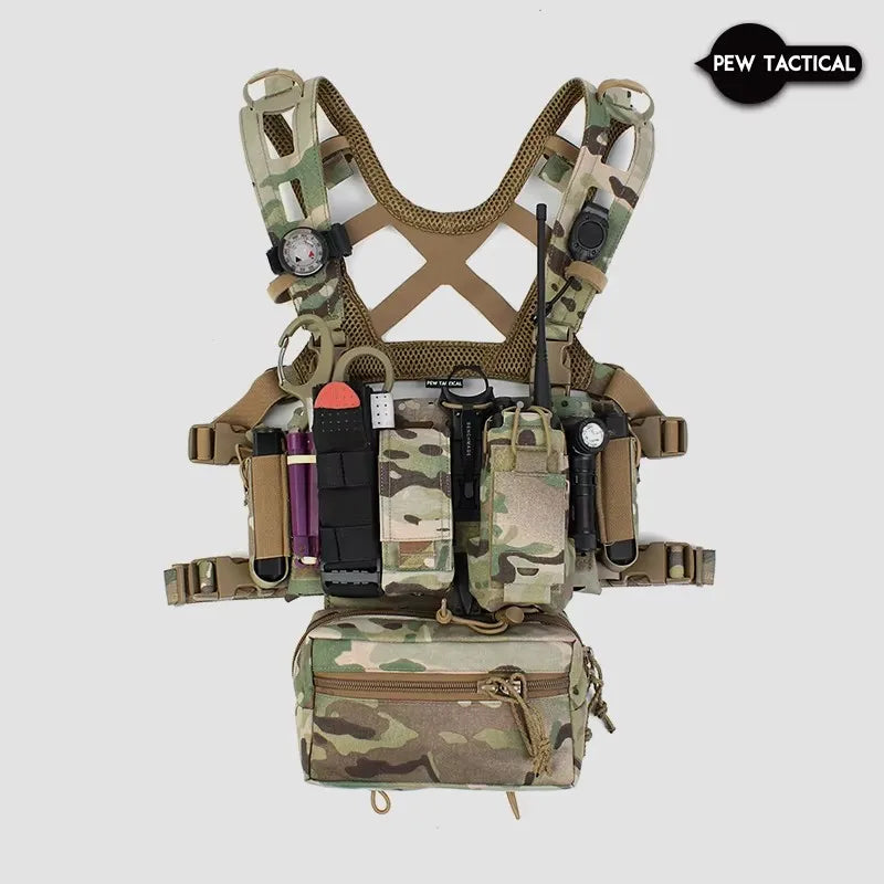 Pew Tactical Molle Tactical Chest Rig Front Panel SS Style Micro Fight Chassis Mk V Mk5 Airsoft Accessories LV119 FCSK