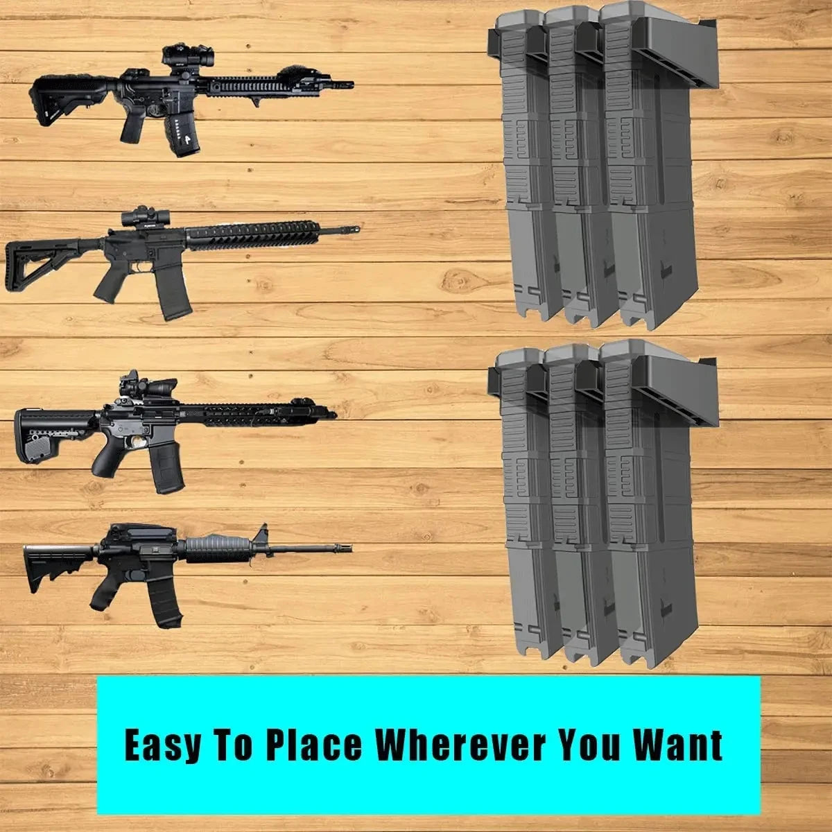 Wall Mount Magazine Holders ABS Standard Storage Rack Display Organizer PMAG Wall Mount Family Magazine Storage Rack For AR15