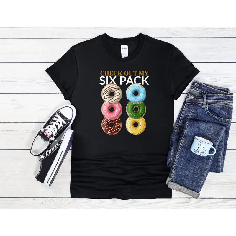 Six Pack Donut T-Shirt Funny Art Men Women Unisex Shirt Hoodie Baseball 4206
