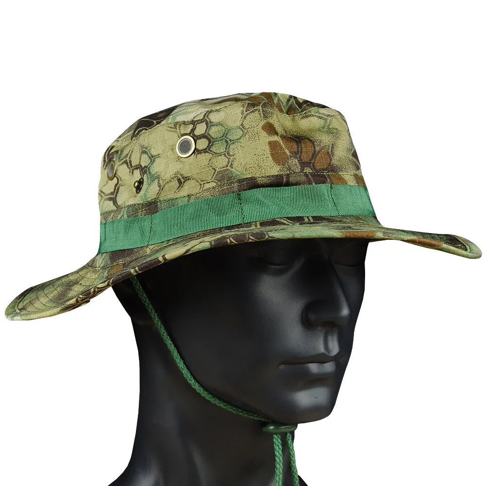 Tactical Airsoft  Sniper Camouflage Boonie Hats Nepalese Cap Militares Army Mens American Military Accessories A-tacs FG