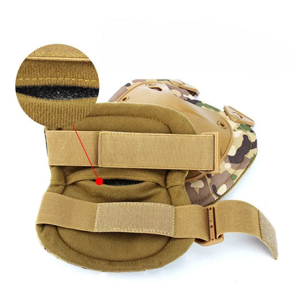 Knee and Elbow Protective Pads for Outdoor Sports (Hunting, Airsoft, Military Tactical) - Safety Gear Support