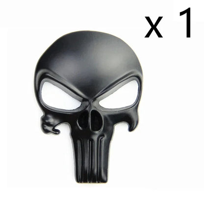 New Skull Metal Sticker for AR15 AR10 AK47 M4 M16 1911 USP M92 Glock G17 19 22 43x Airsoft Rifle Pistol Gun Hunting Accessories