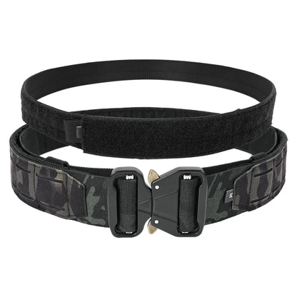 Tactical Quick Release Metal Buckle Belt for Men Laser MOLLE Multi-camo Belts Hunting Clothing Accessories 2 Inch Airsoft Gear