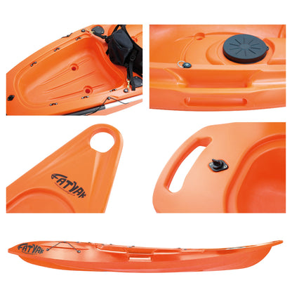 Kaafu Solo Fishing Kayak | Plastic Neutral | Orange | Complete Package