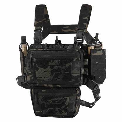 Votagoo Tactical Chest Rig，Molle Modular Micro Fight Chest Rigs Adjustable&Detachable with 5.56/7.62 Magazine Pouch-6