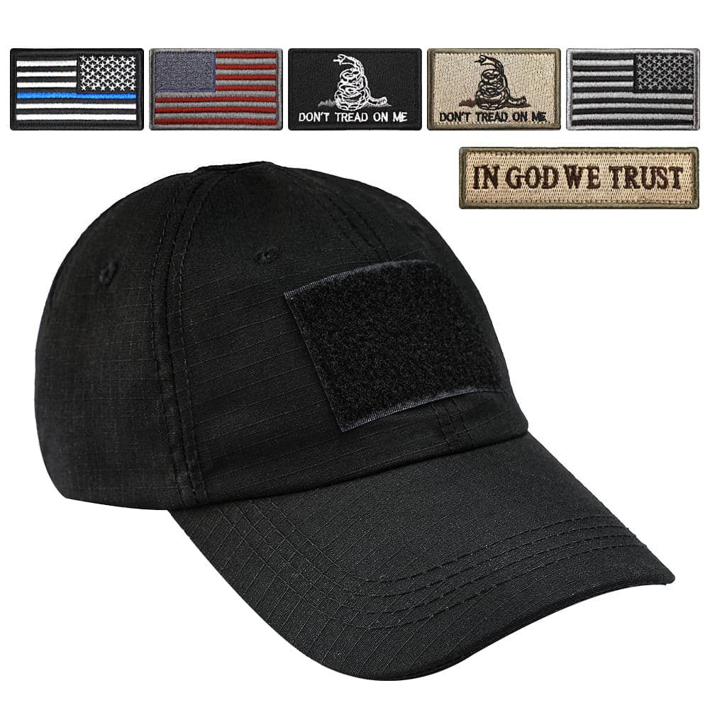 Hunting Tactical Operator Cap with 6 US Flag Patches-5