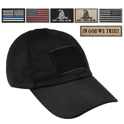 Hunting Tactical Operator Cap with 6 US Flag Patches-5
