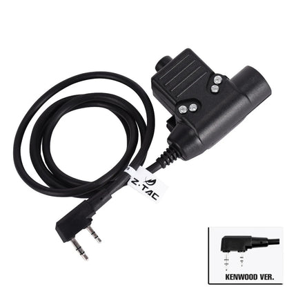 Tactical Shooting Communication Headset U94 PTT Headset Cable Plug Kenwood Baofeng Accessories Hunting Airsoft CS Headphone