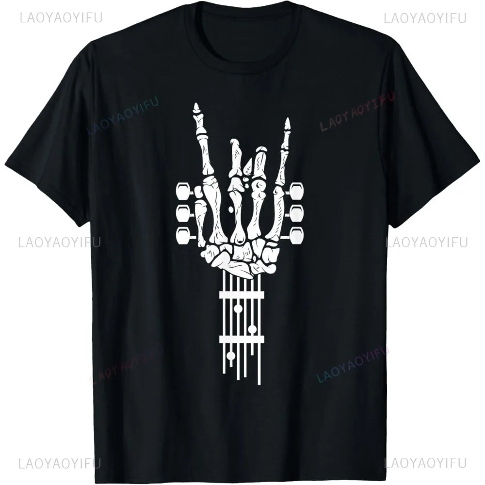 Rock and Roll Punk Rock Band Concert Guitar Accessories Gift T-Shirt Short Sleeve Casual Fashion Summer Tshirt Hipster Man Tees