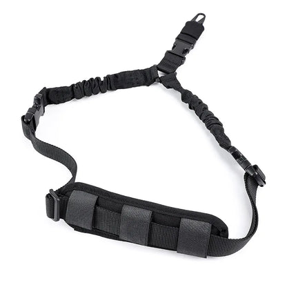 Tactical Sling Shooting With Shoulder Pad Adjustable one Point Bungee Airsoft Rifle Strapping Belt Hunting Hiking Accessories