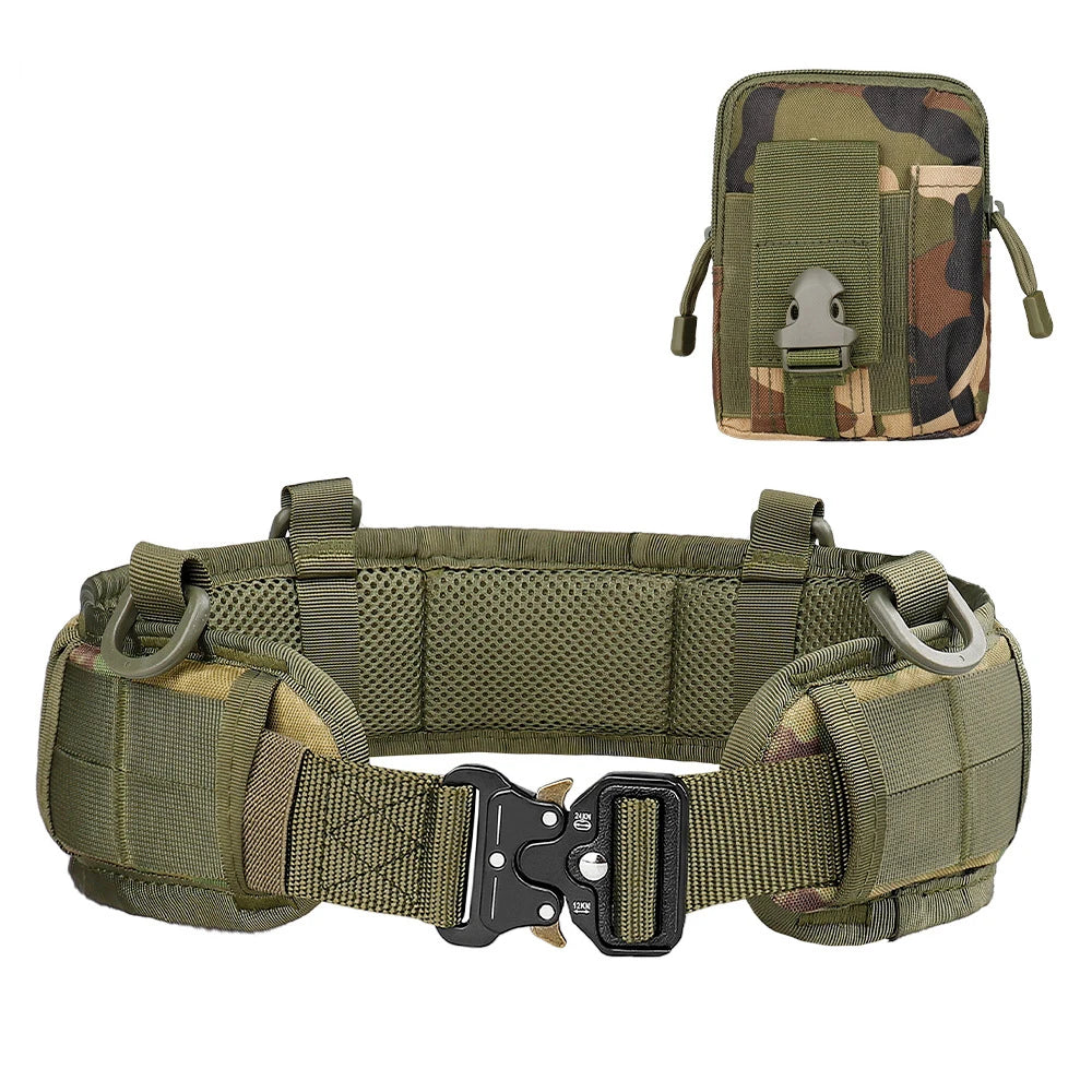 Tactical Padded Belt Airsoft CS Combat Molle Airsoft Belts Tactical Vest Duty Paintball Waist Belt War Game Hunting Accessories