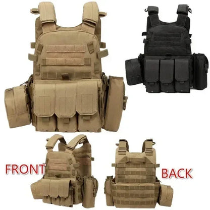 6094 Military Tactical Vest Body Armor Combat Army CS Gear Hunting Plate Carrier Airsoft Accessories Wargame Pouch Molle Vest