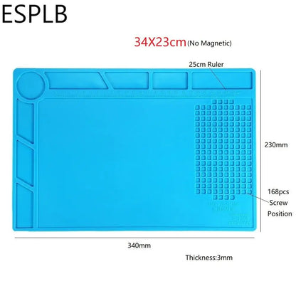 Repair Pad Insulation Heat-Resistant Soldering Station Silicon Soldering Mat Work Pad Desk Platform for BGA Soldering Station