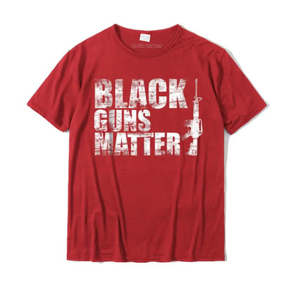 Black Guns Matter AR15 NRA T Shirt 1911 9mm Shooting Lives Tops & Tees Discount Comfortable Cotton Men T Shirt Casual