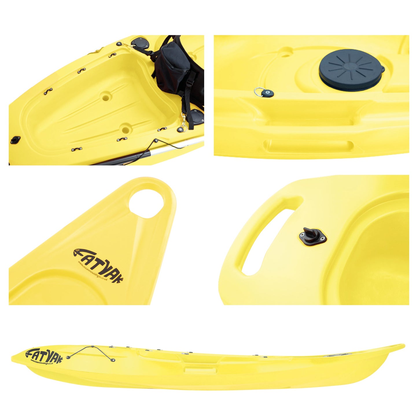 Kaafu Solo Fishing Kayak | Plastic Neutral | Yellow | Complete Package