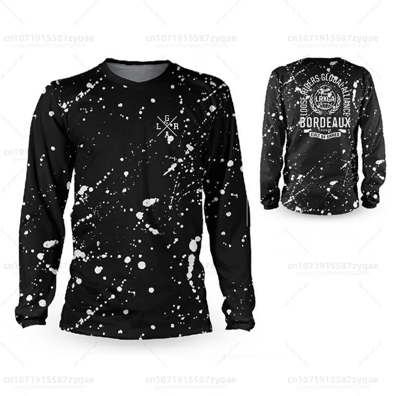 Motocross Loose Riders Short Sleeve Jersey MTB Mountain Bike Breathable Shirts DH BMX Enduro Men's Sweatshirts