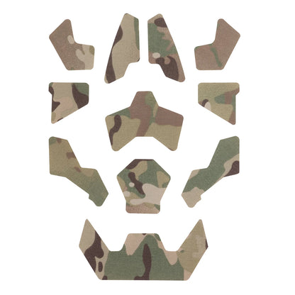 11Pcs Tactical Helmet Magic Sticker Airsoft Helmet Patches Hook and Loop  camo Sticky for FAST SF High-Cut Helmet Accessories