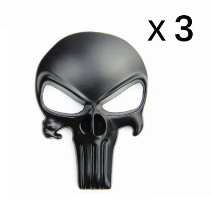 New Skull Metal Sticker for AR15 AR10 AK47 M4 M16 1911 USP M92 Glock G17 19 22 43x Airsoft Rifle Pistol Gun Hunting Accessories