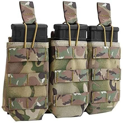 MOLLE Compatible Airsoft Gear Triple Tactical Mag Pouch-6