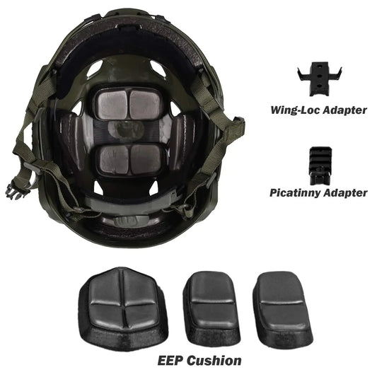 BOOIU FAST Helmet MH PJ BJ Airsoft TacticsHelmets ABS Outdoor CS Paintball Shooting Game Protective Equipment