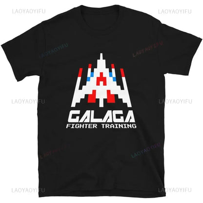 80s 70s Arcade Galaga Video Game Vintage T-srhit Invader Space Gaming Alien Men T Shirt Harajuku Style Retro Casual Fashion Tees