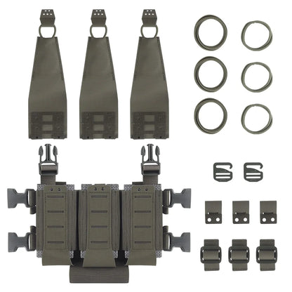 Tactical 5.56 Triple Mag Pouch Plate Airsoft Multifunction Detachable Expansion Bag Gear Hunting Paintball Shooting Accessories