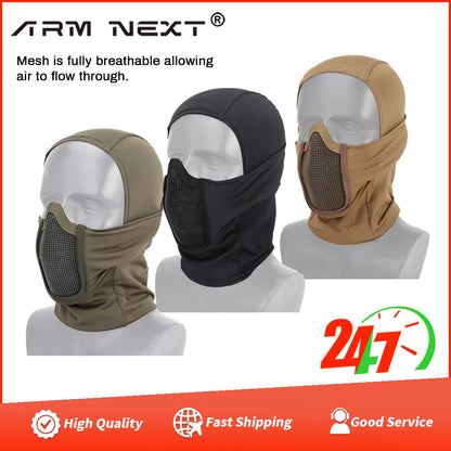 Motorcycle Balaclava Breathable Army Protection Mask Universal Tactical Headgear CS Hunting Airsoft Wargame Military Sports Mask