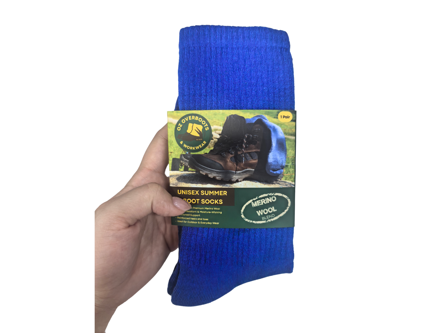 Australian Merino Wool Crew Socks – Lightweight, Odour-Resistant, Reinforced