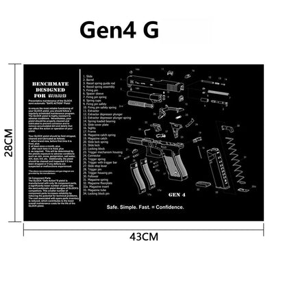 Gun Cleaning Rubber Mat Mouse Pad Parts Diagram For AR15 AK47 Remington 870 K98K MP5 G17 CZ-75 1911 Bere 92 PX4 Walther PPQ