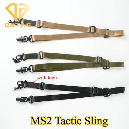 MS2 MS3 MS4 Airsoft Tactical Rifle Sling 2 Point Quick Detach Nylon Adjustable Strap Fit Outdoor Shooting Hunting Accessories