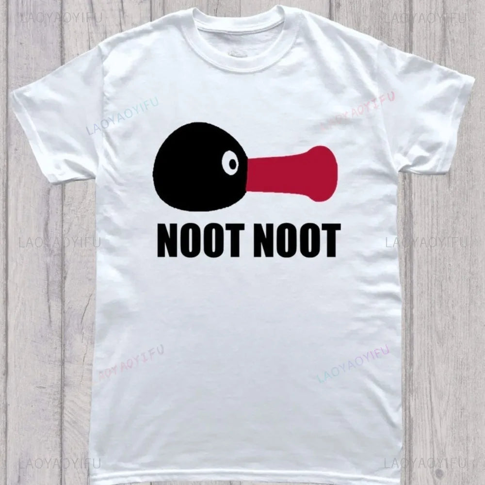 Noot Noot PINGU Internet Meme Funny Cartoon Graphic Printed T-shirt Harajuku Fashion Loose Multicolor Tshirt Summer Casual Tees