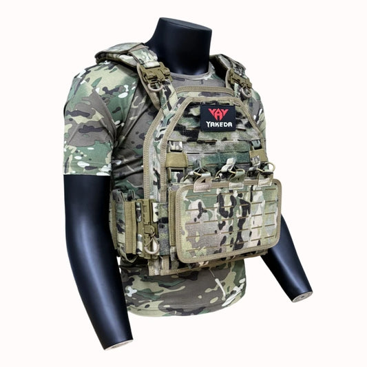 YAKEDA Tactical Vest 6094 - Durable Outdoor Hunting Vest with Molle Webbing, Adjustable Fit, Lightweight for Airsoft & Survival