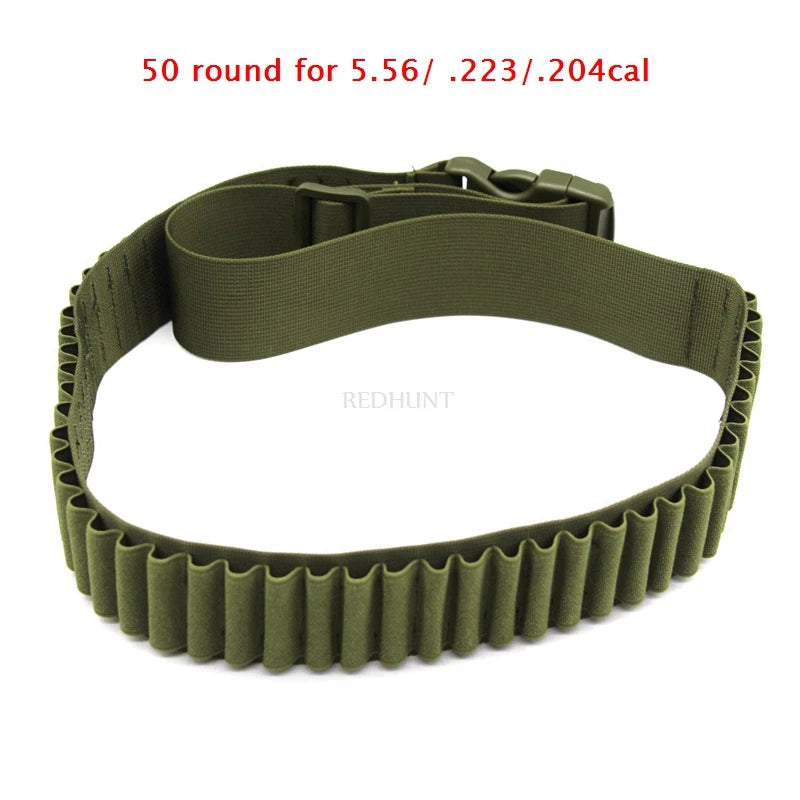 Hunting 50 30 Rounds Bandolier Belt 12 Gauge Mag Pouch Tactical Pouch Belt Holder Airsoft Accessories