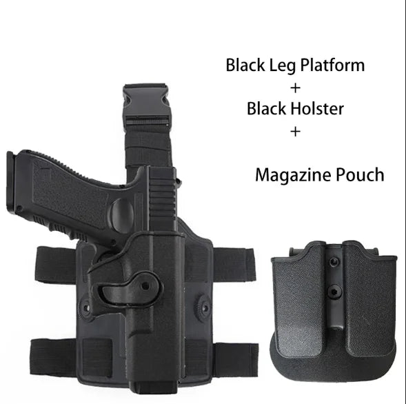 Tactical Drop Leg Thigh Gun Holster For GL 17 Airsoft Pistol Holster Platform Hunting Accessories With Gear