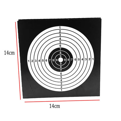 Tactical Shooting Target 14CM Metal Target Box 100PCS Aim Paper Sheets for Gun Rifle Airsoft Shooting Practice Accessories