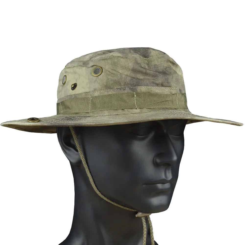 Tactical Airsoft  Sniper Camouflage Boonie Hats Nepalese Cap Militares Army Mens American Military Accessories A-tacs FG