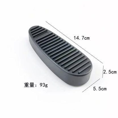 LesGo Rubber AR15 Recoil Pad Ribbed Stealth Buttpad Slip-on Buttstock for Hunting Rifle Gun Butt Protector Extension