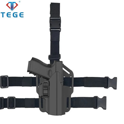 TEGE Universal Polymer IPSC Holster 360 Degree Rotate Low Ride Paddle OWB Holster for Glock 19 17 45 Beretta Apx Walther CZ P07